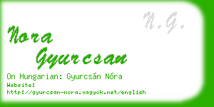 nora gyurcsan business card