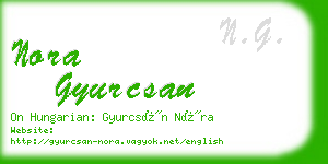 nora gyurcsan business card